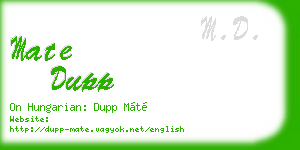 mate dupp business card